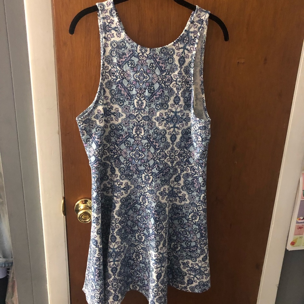 Multicolor Sundress (XL) Backed V-Neck